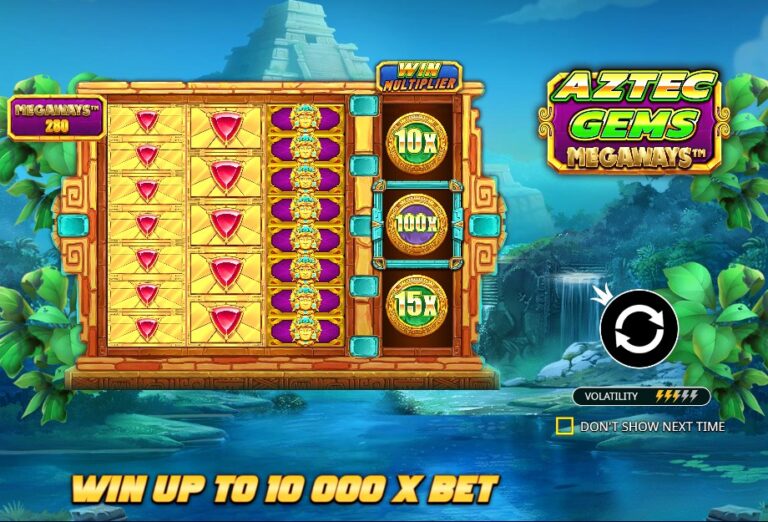 Screenshot 1 van Aztec Gems Megaways